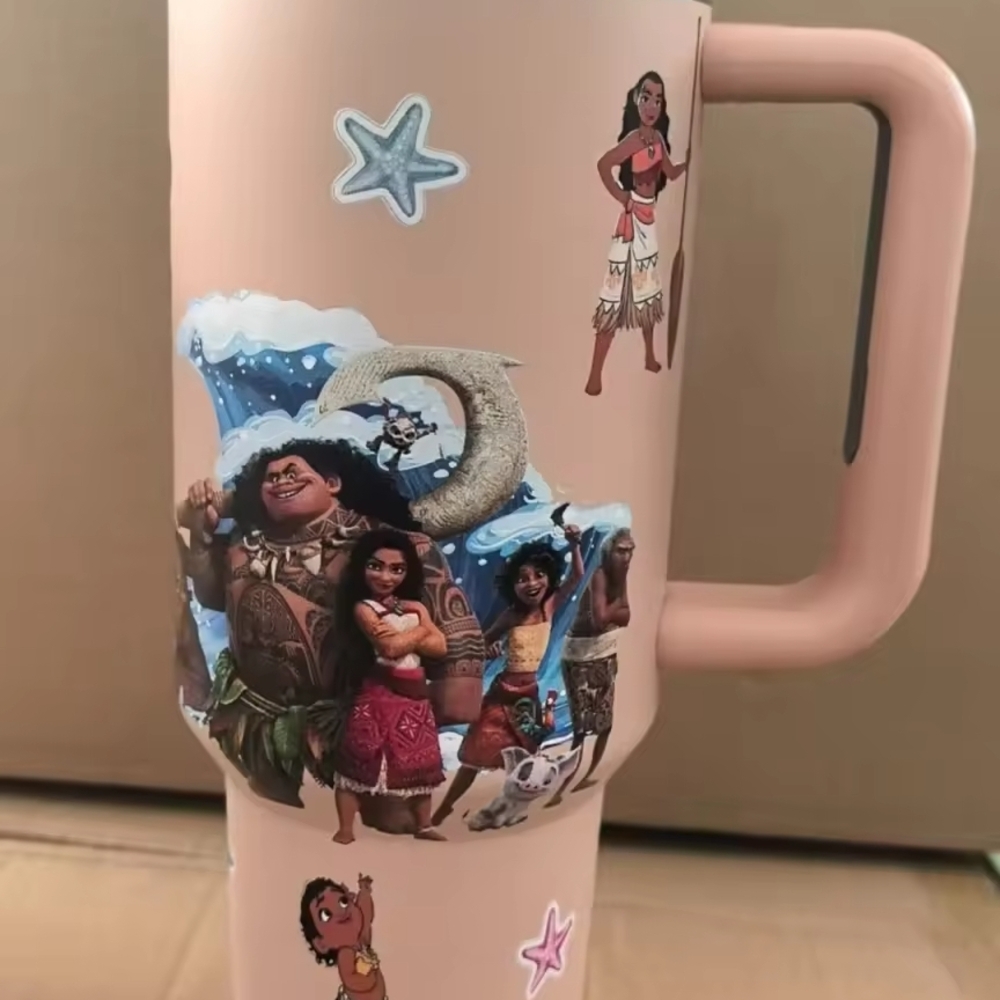 Pink Moana Character Travel Mug